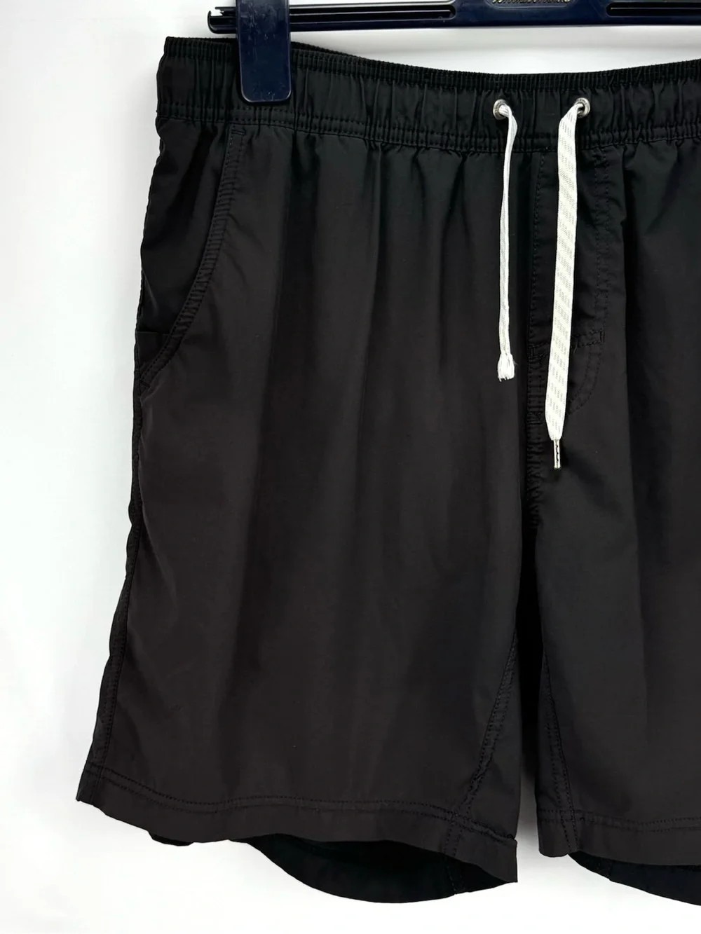 Vuori Men's Kore Black Athletic Shorts with White Drawstring - Lined